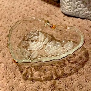 Heart-shaped Crystal bowl.